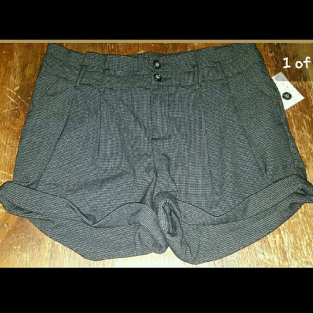 Free People Cuffed Herringbone Shorts Size 12