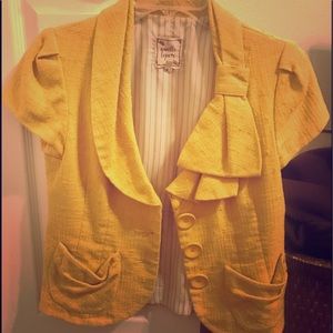 Nanette Lepore short sleeve blazer marigold size 6