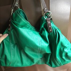 Kelly green hobo bag
