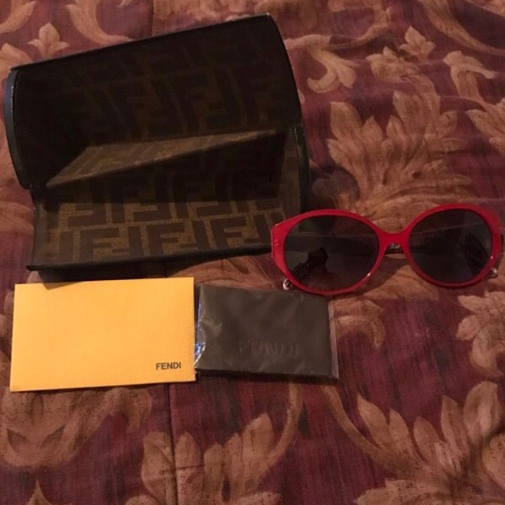 Red Fendi shades