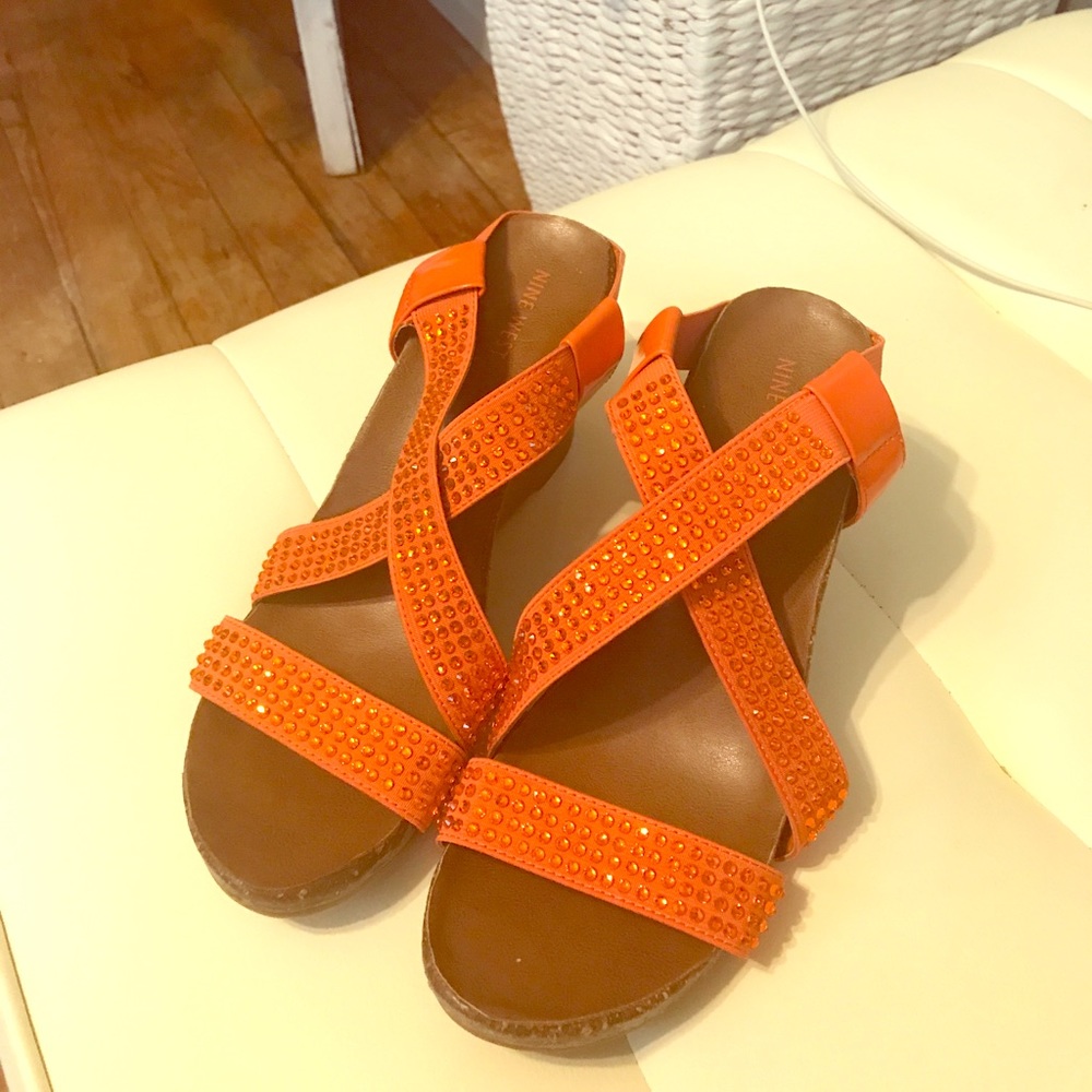 Nine West Blingy wedge sandal!!