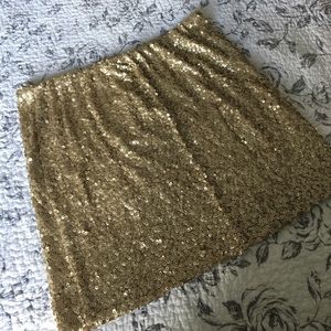 Gold Sequinned New York & Co. Skirt