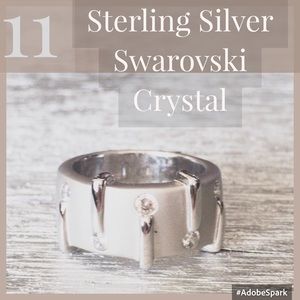 Sterling Silver Ring with Swarovski Crystal
