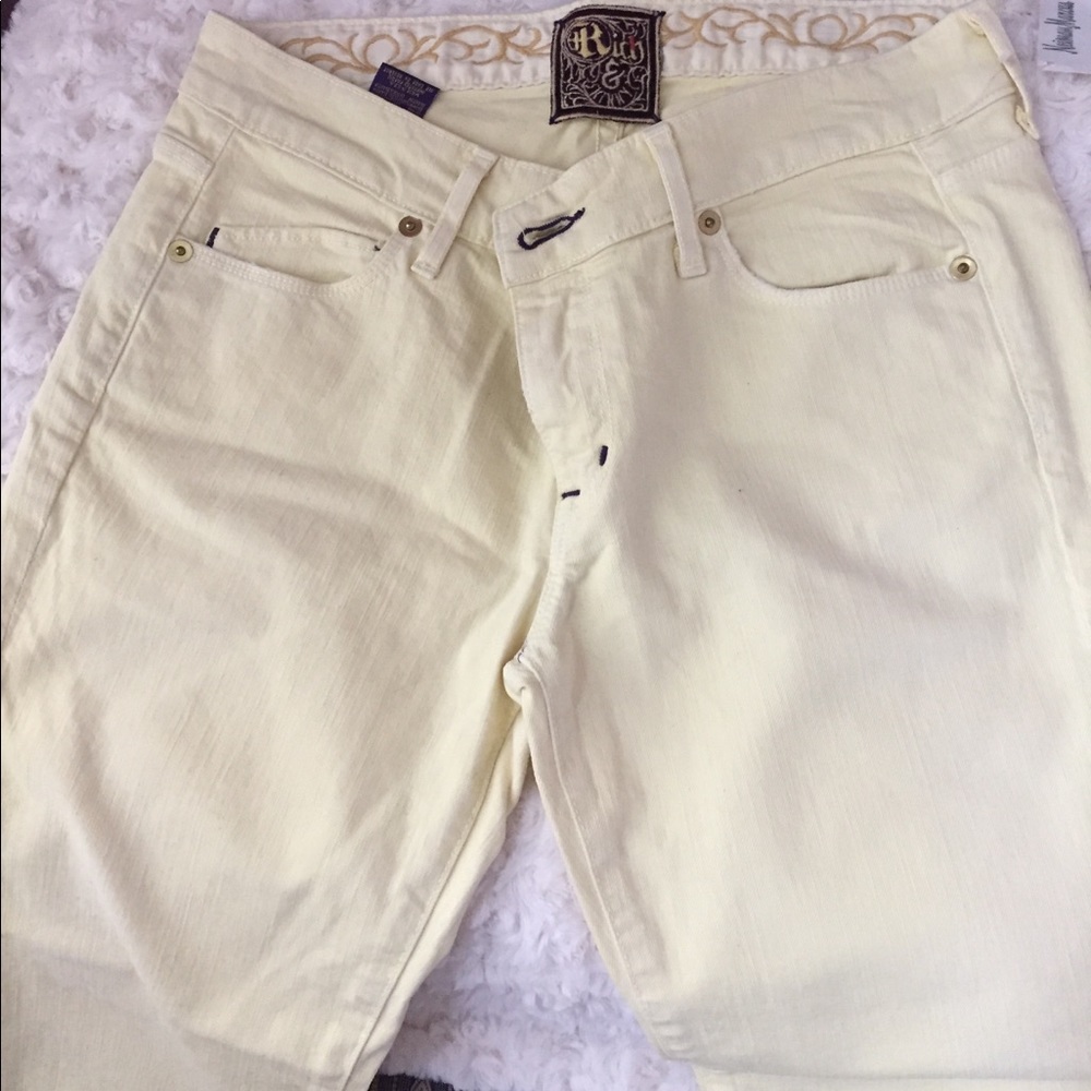 Rich and Skinny pale yellow jeans