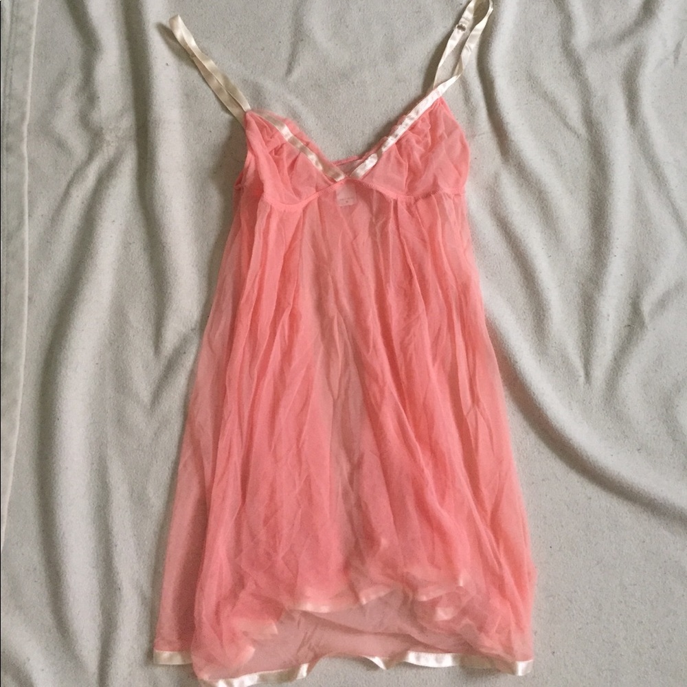 VS peach chiffon negligee