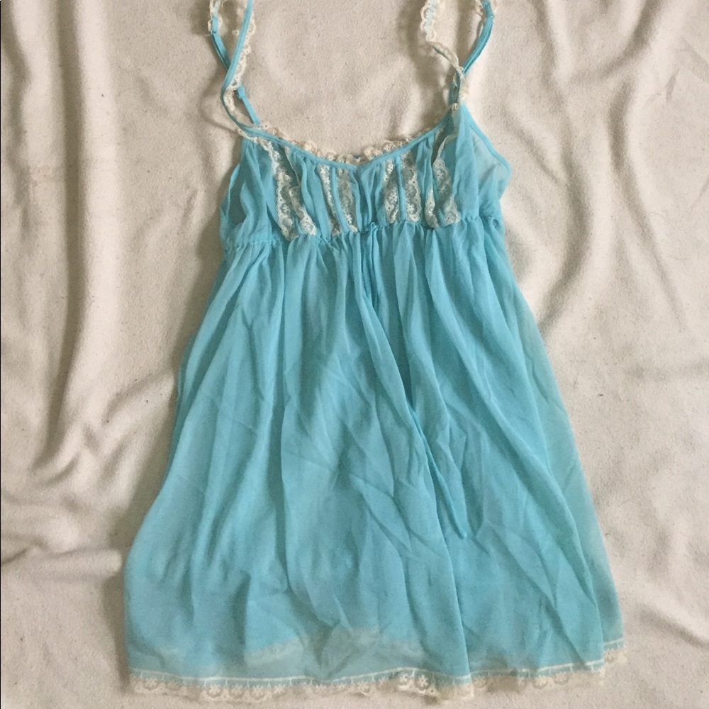 VS blue chiffon negligee