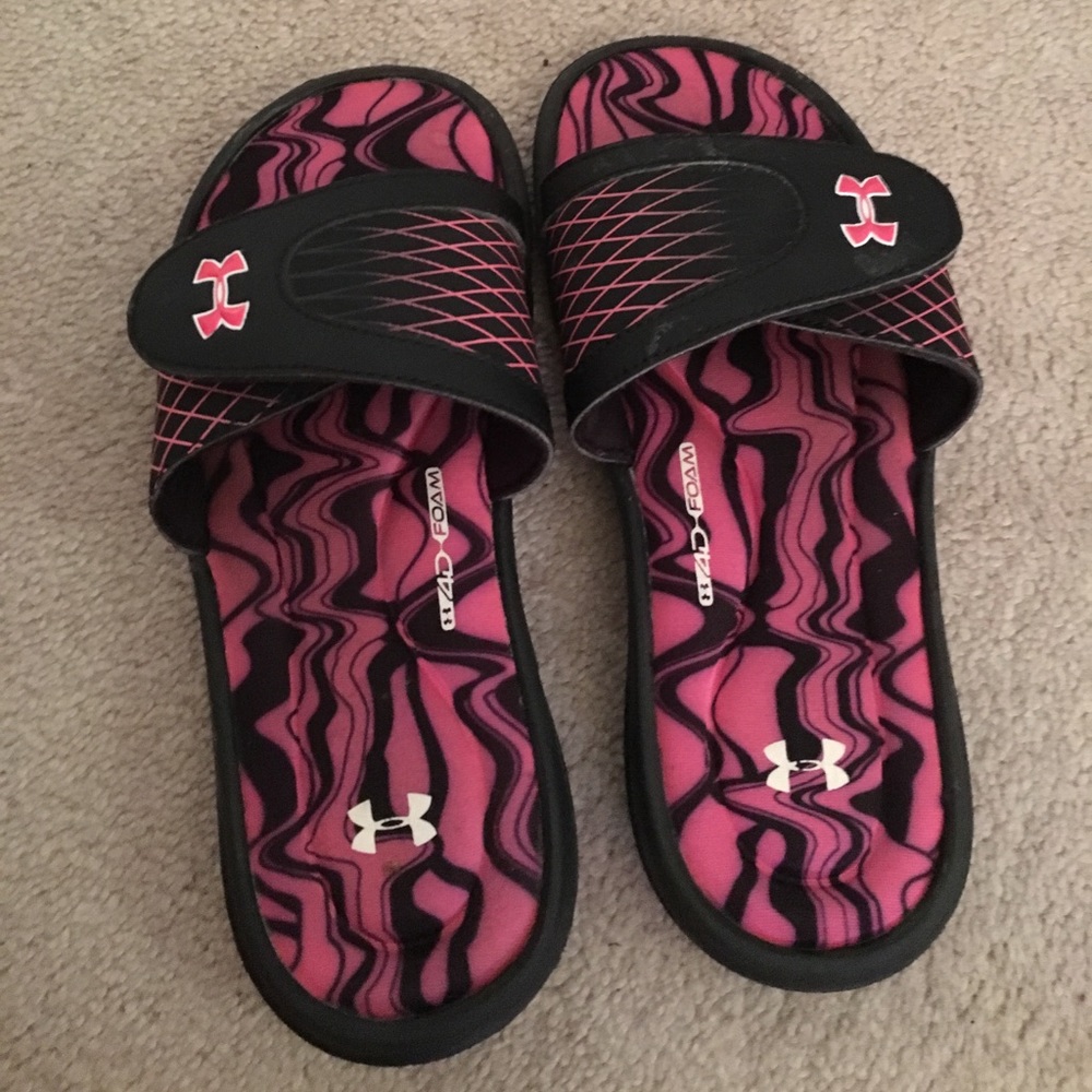 Under armor foam flip flops