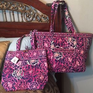NWT Vera Bradley 2PC Travel Tote Set