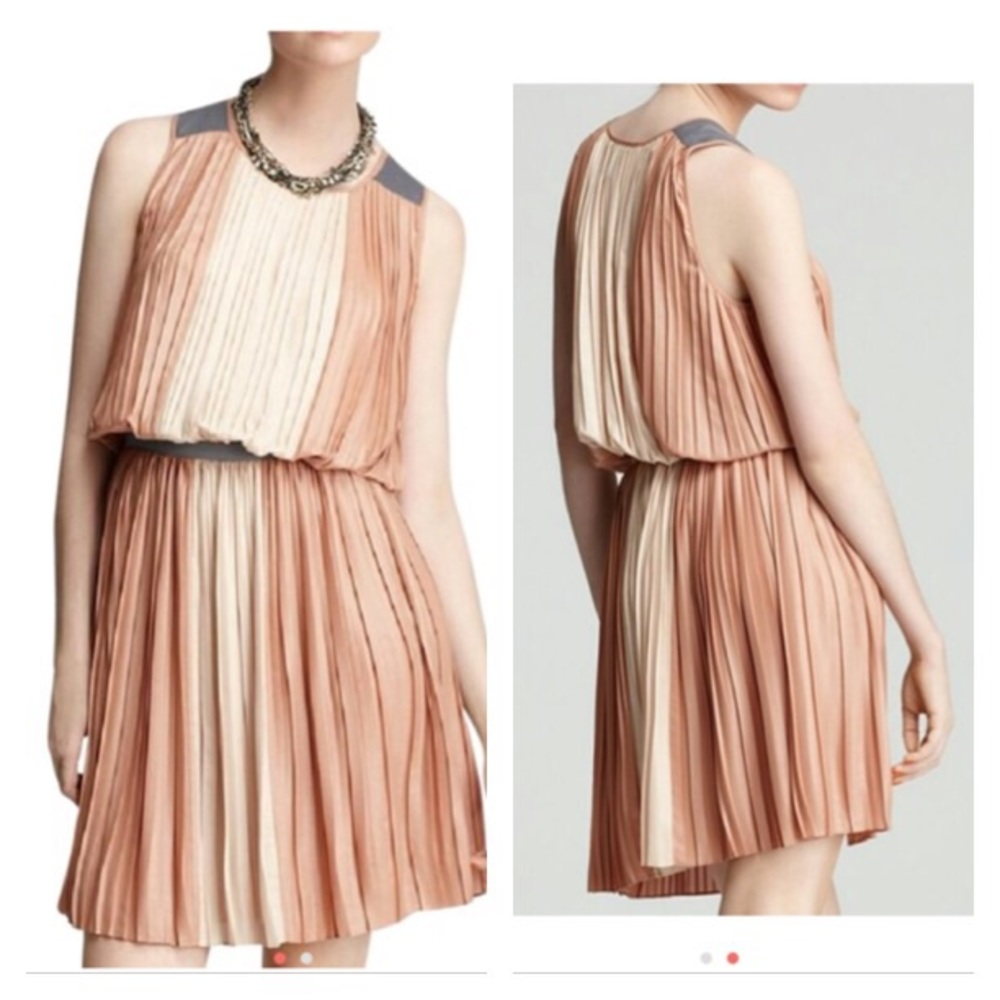BCBGMAXAZRIA Dress Pleated Sofi