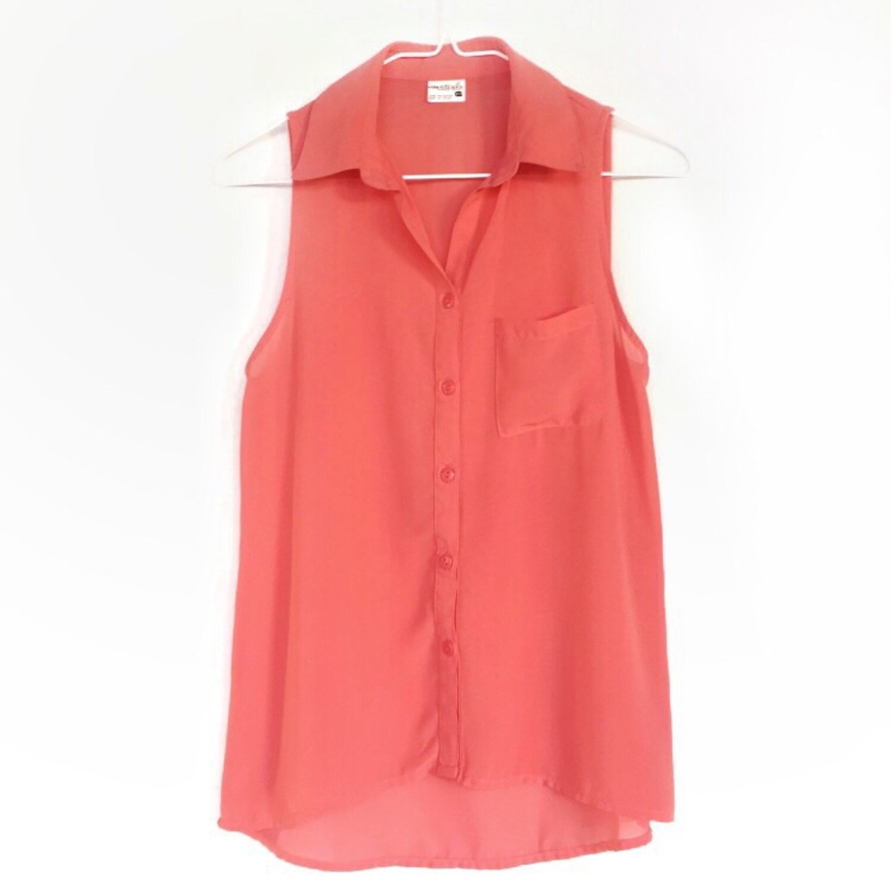 Essentials By Full Tilt - Button Up Tank Top - XS