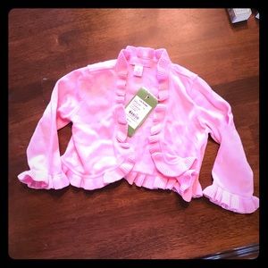 Pink Ruffle Cardigan