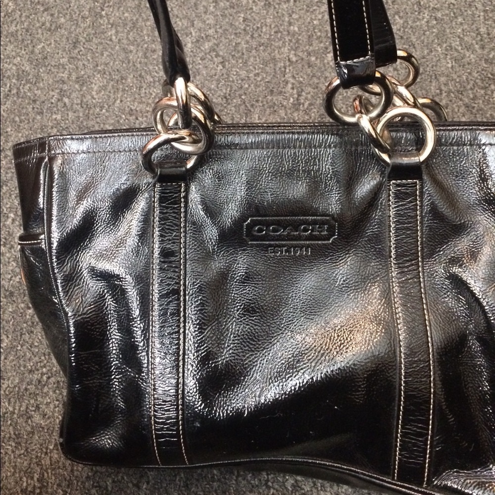 Coach patten leather bag