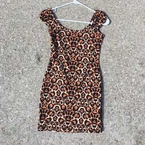 Tight cheetah print dress