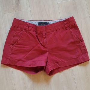 J. Crew red chino shorts
