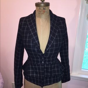 Willow & clay ruffle peplum jacket sz S