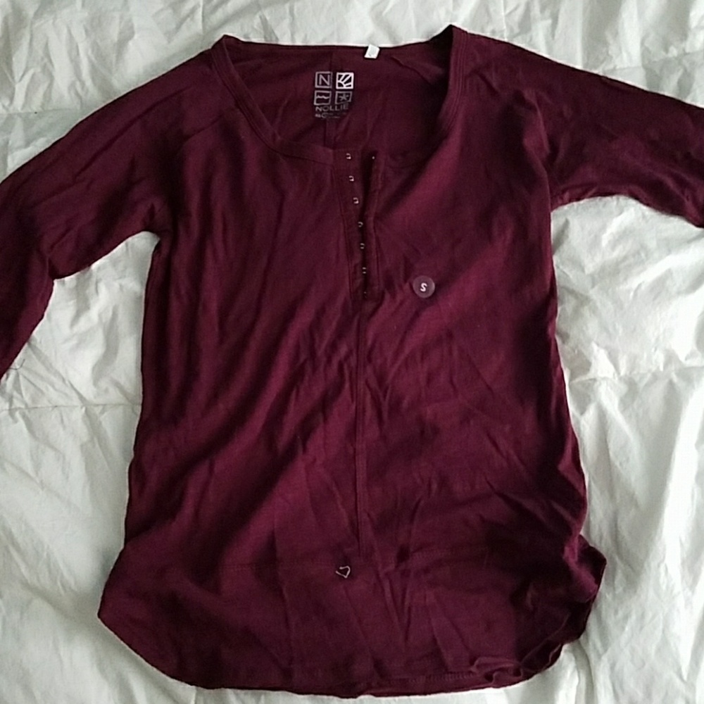 Maroon NOLLIE long sleeve shirt