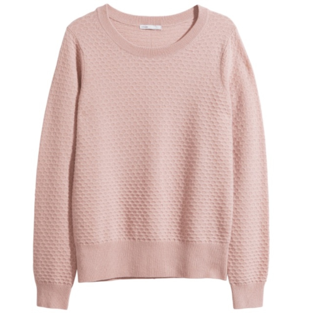Light Pink 100% Cashmere Sweater size Large