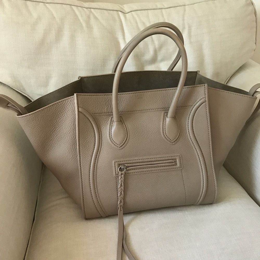 Celine Supple Calfskin Small Phantom Taupe