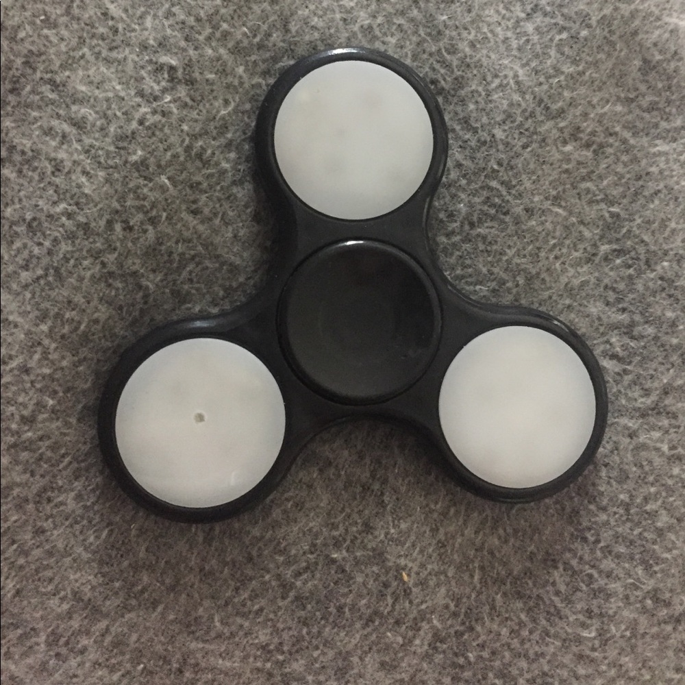 A black figit  spinner with lights