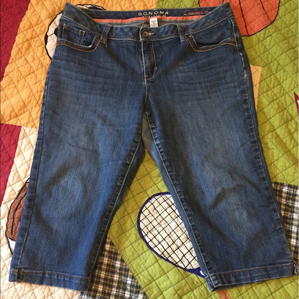 Denim Capris, Sonoma, petite