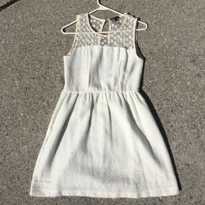 White wool/lace dress