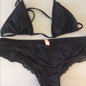 Black Ruffle Bikini