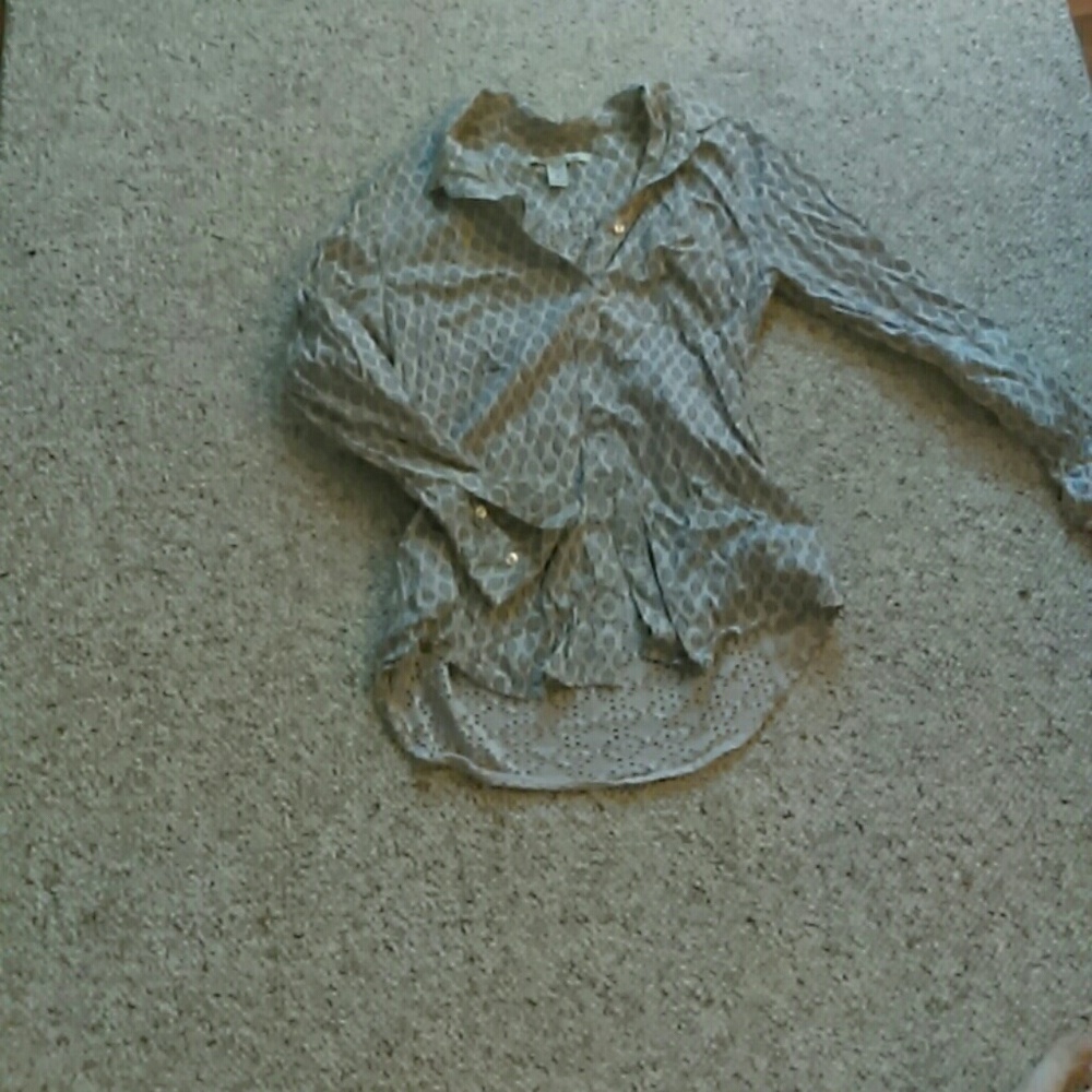 American Rag crochet panel blouse