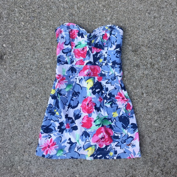 Hollister floral strapless dress - Picture 1 of 1