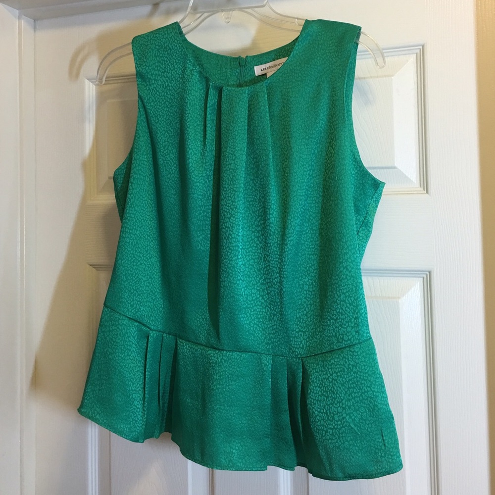 LIZ CLAIBORNE SLEEVELESS PEPLUM TOP - NWOT! SIZE M