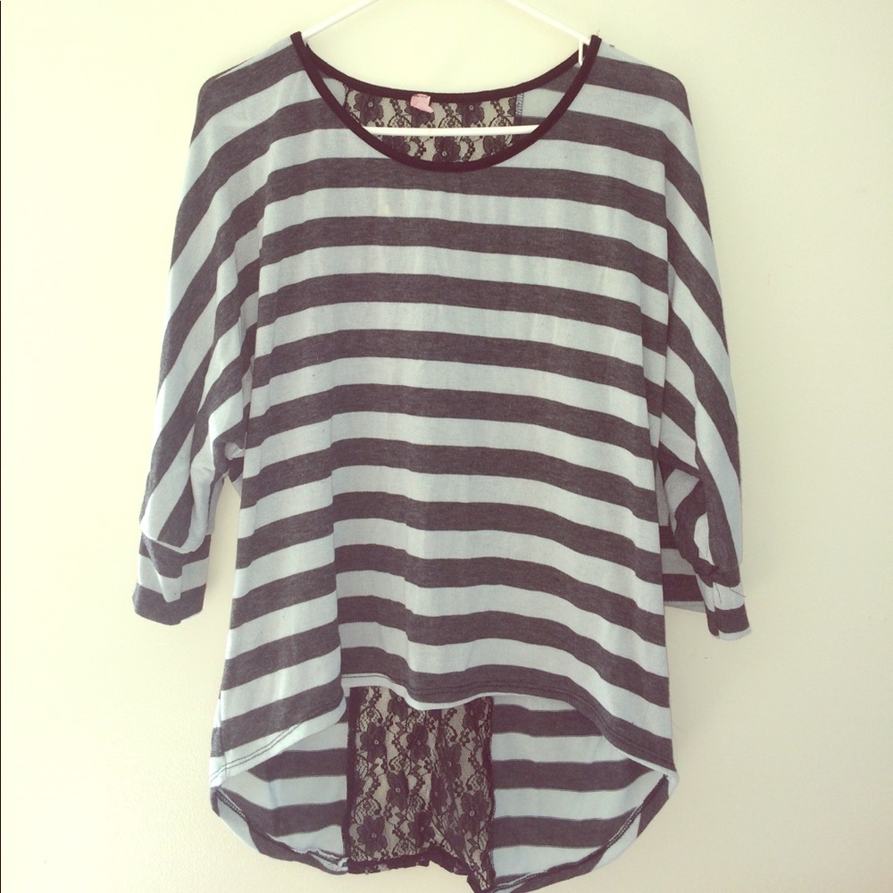 Black and grey blouse
