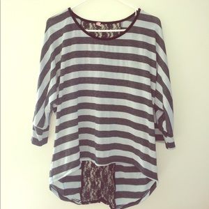 Black and grey blouse