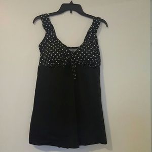 Plus size bathing suit black  polka-dots