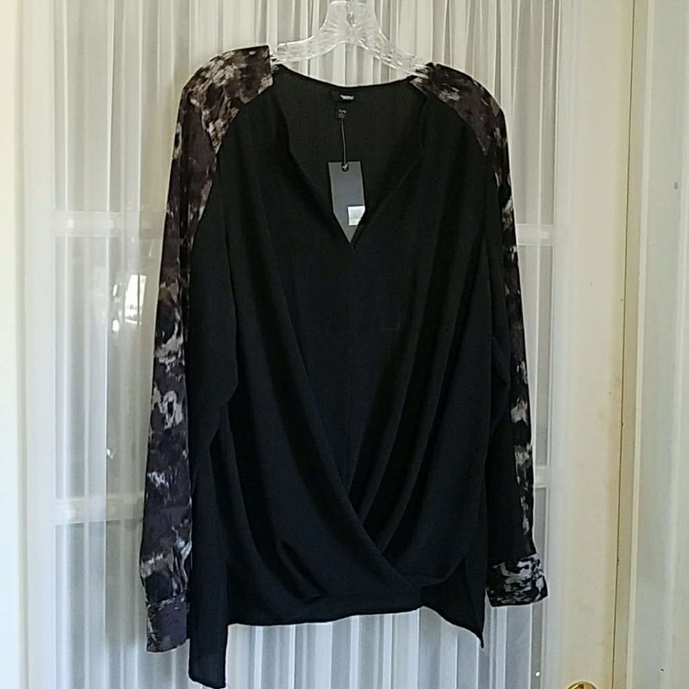 NWT Faux Wrap Blouse