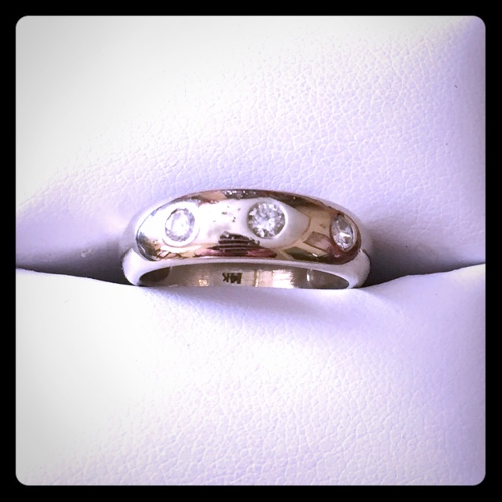 14k white gold ring