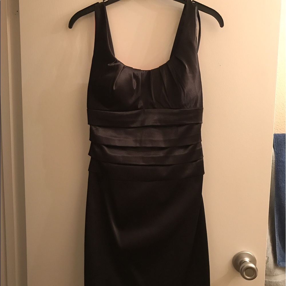 Must sell!! Black satin dress
