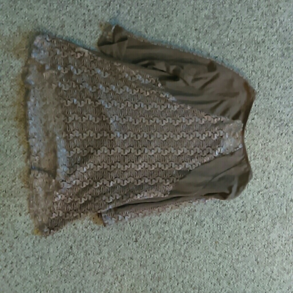 Shimmery crochet panel top