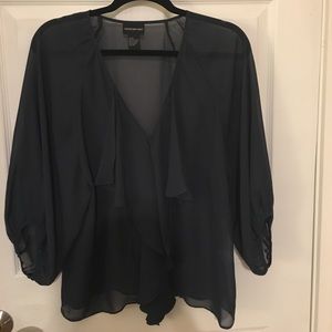 Sheer navy shirt