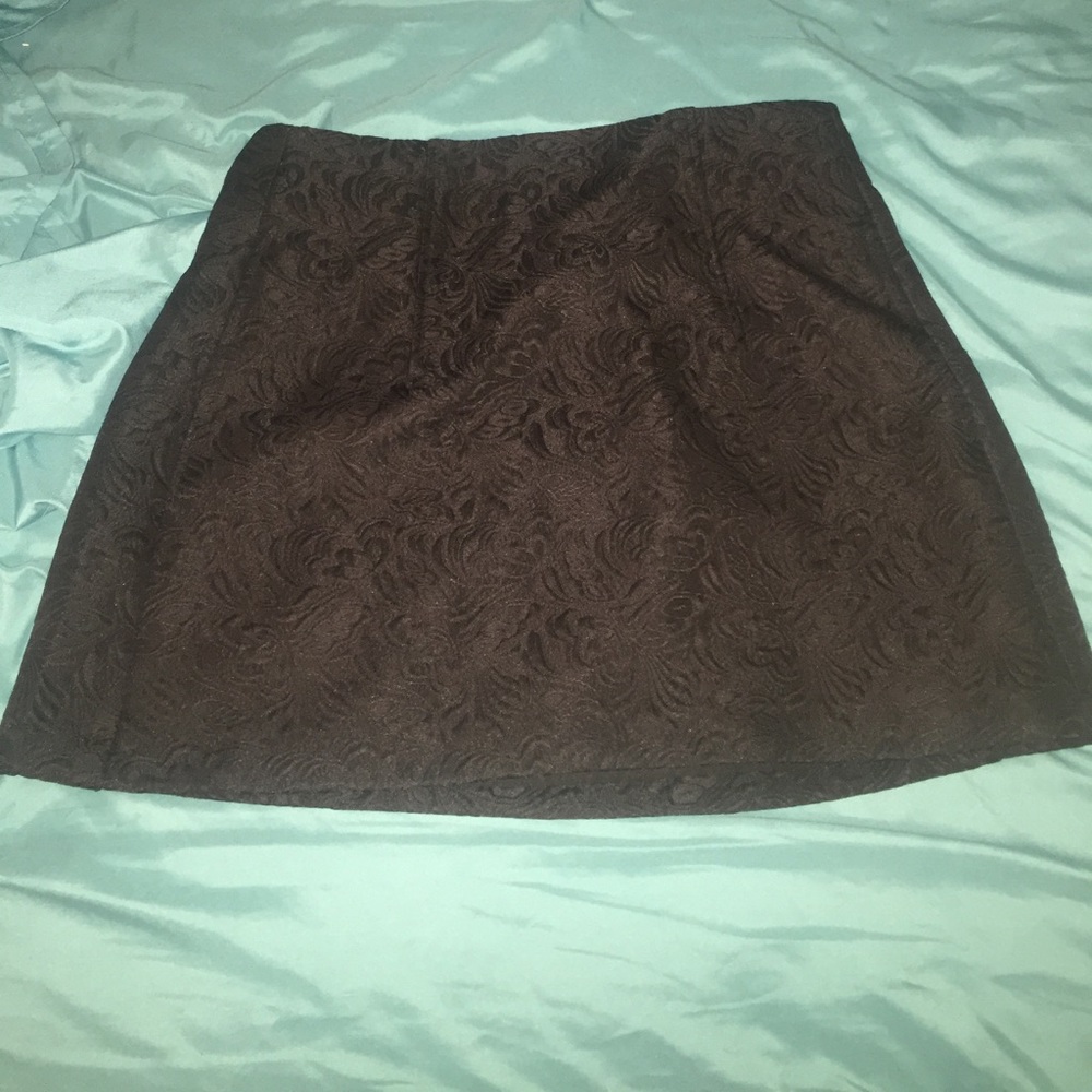 Black mini skirt