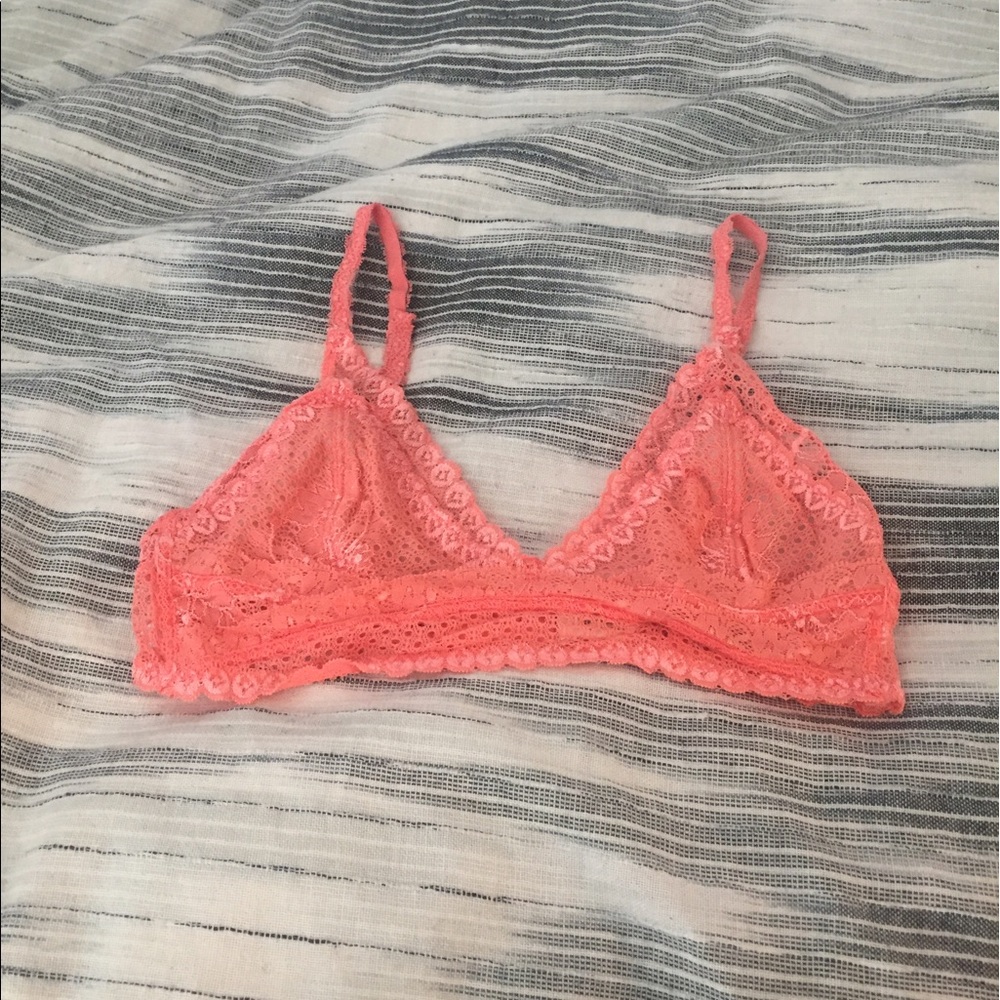Coral urban outfitters bralette