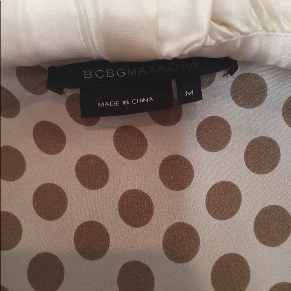 BCBG Maxazria Silk Polka Dot Blouse - Picture 3 of 7