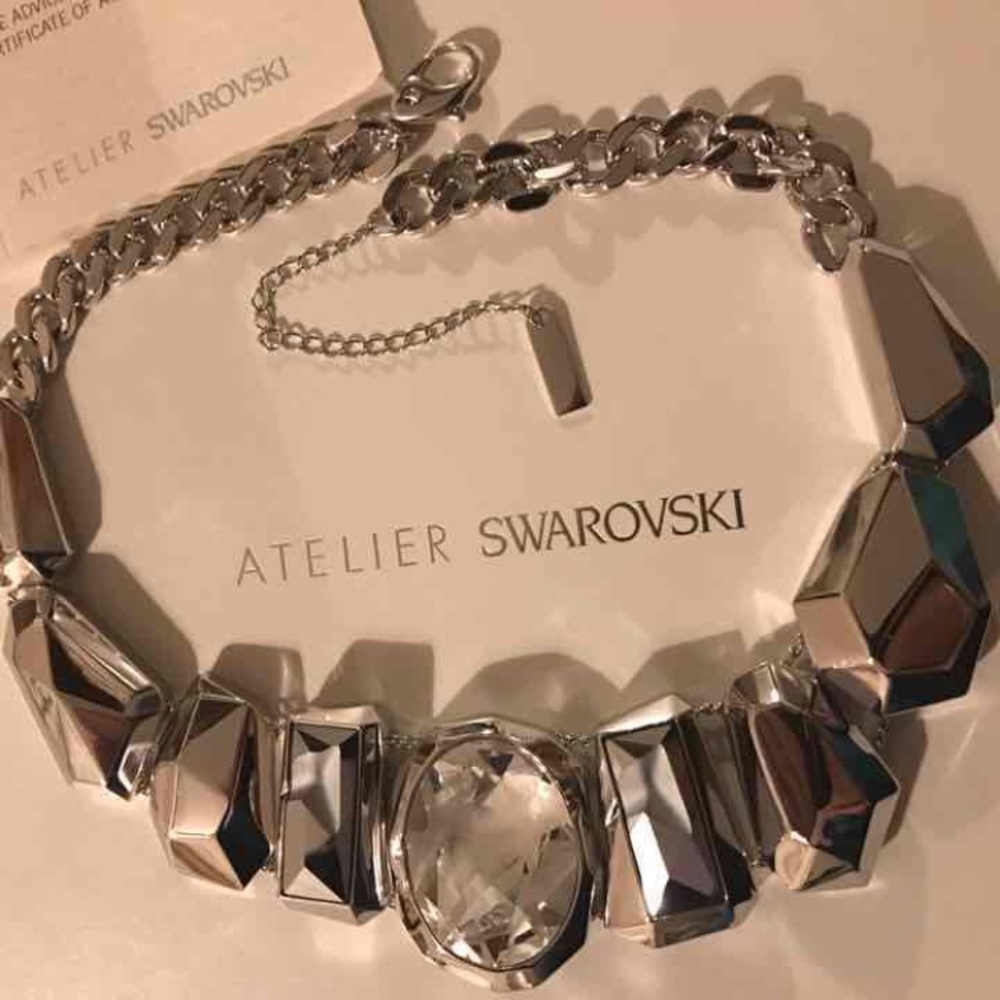 Swarvoski necklace earrings bracelet set jean paul