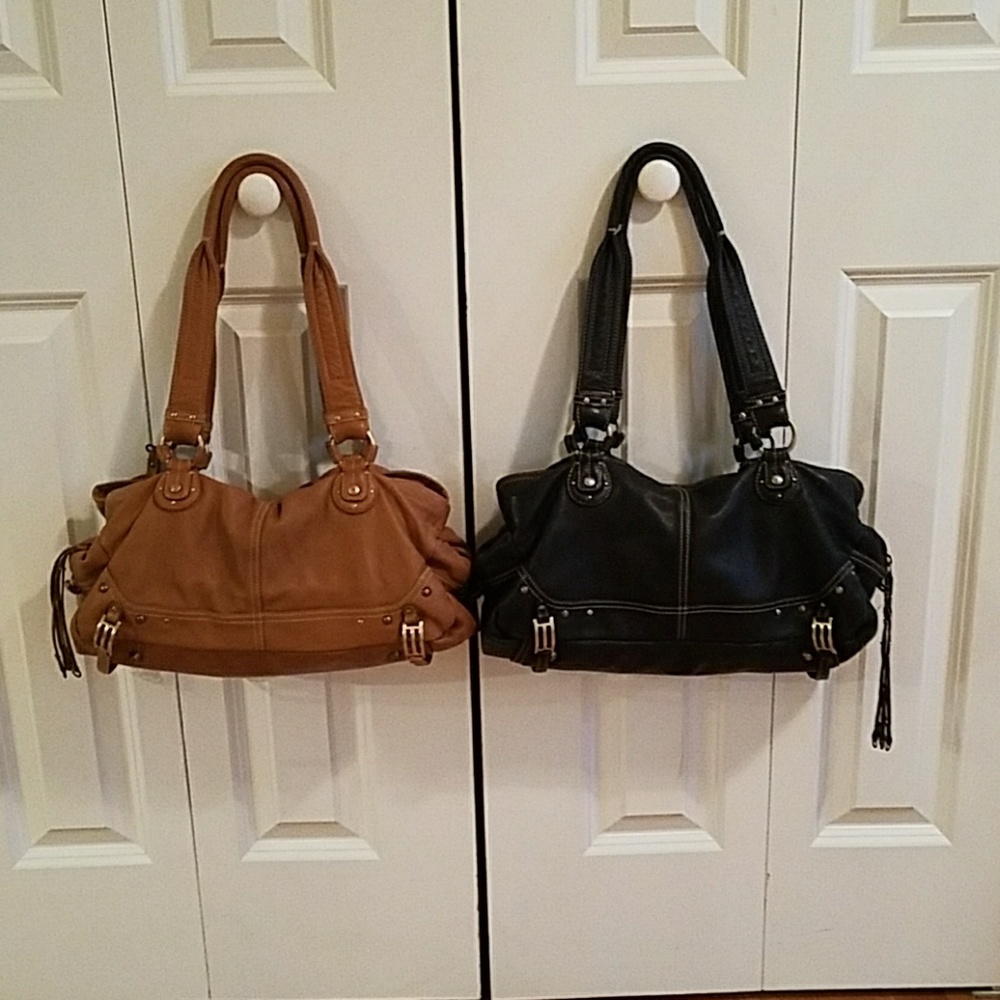 Hayden-Harnett "Mercer" Satchel in Black and Brown