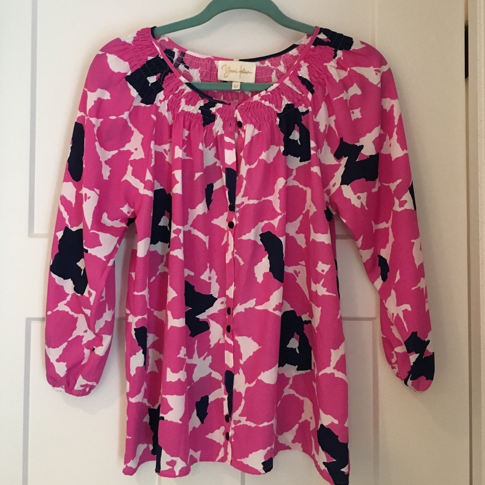 Pink printed blouse