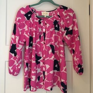 Pink printed blouse