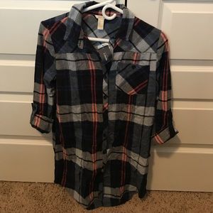 Extra long Flannel- shirt or dress multi use
