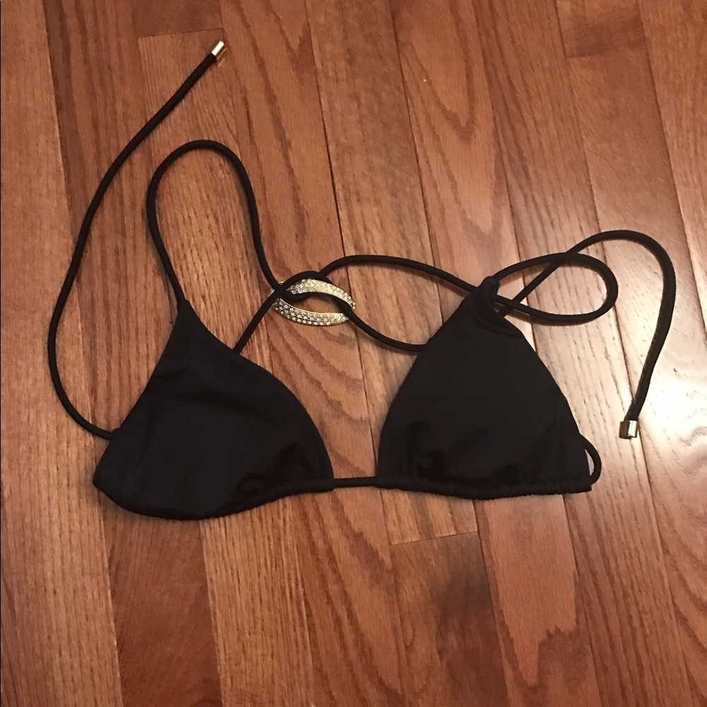 Victoria's Secret Gold Jewel Back Detail Bikini