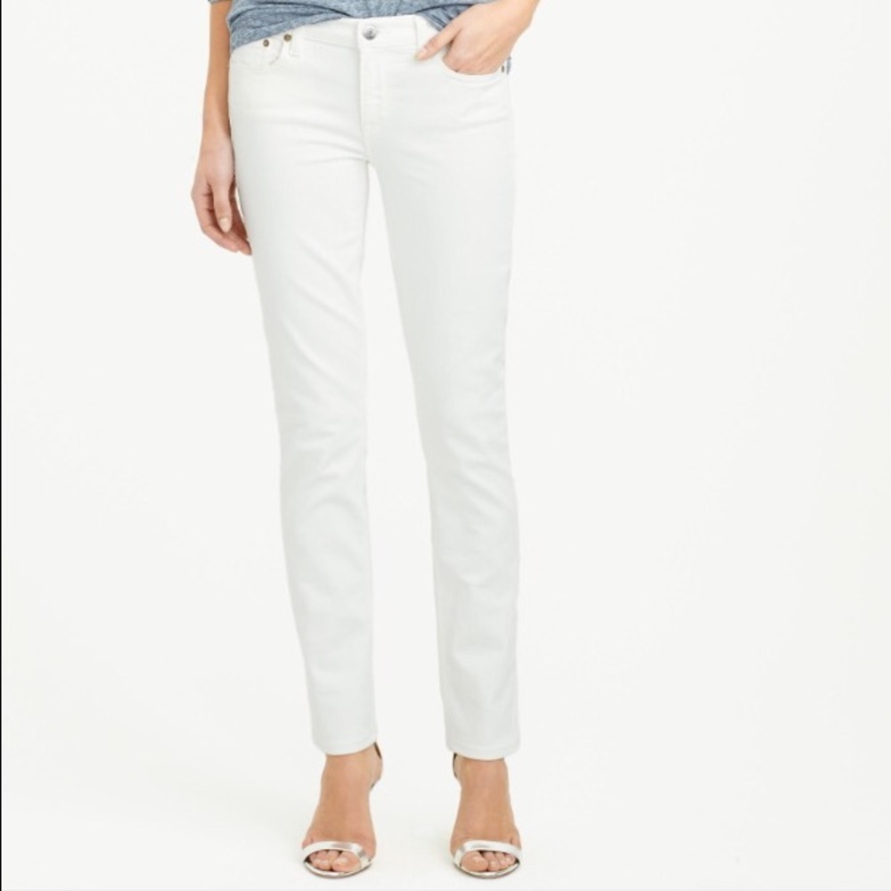 J Crew Matchstick Stretch White Jeans
