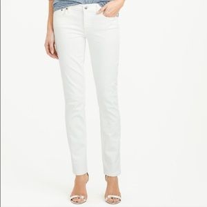 J Crew Matchstick Stretch White Jeans