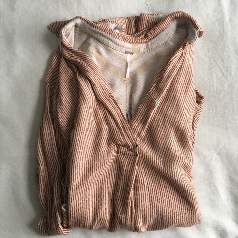 Free People high-low collared shirt