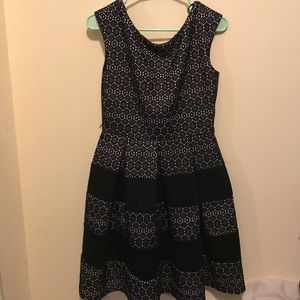 Black and white A line dress